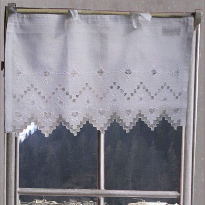 Rideaux montagne brise bise, rideau en coton, en lin, voile de ... Décor rideaux Dentelle