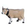 Vache Brune des Alpes en bois sculpté et peint main GM