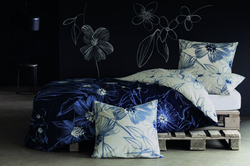 Taie d'oreiller Inspiration / Hibiscus bleu 65x65