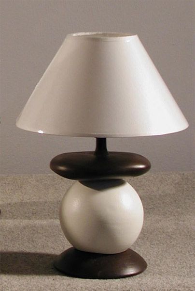 Lampe lampe de chevet galet marron homeinterior