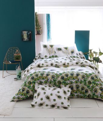 Housse de couette Peacock percale 140x200 - Tradilinge