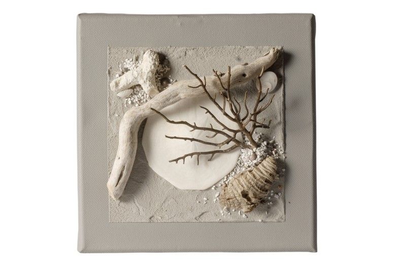 Tableau composition marine Nature 20 cm cendre - Coc'art Créations