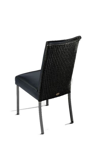 Chaise Roma dos noir - Tropic'Attitude