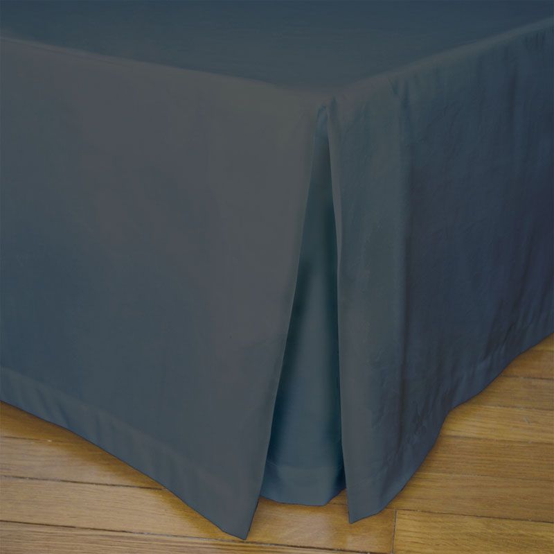 Cache sommier plis creux graphite percale 140x200 - Liou