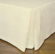 Cache sommier plis creux ivoire percale 120x200 - Liou