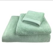 Drap de bain coton peigné uni Vert amande 100x150 - Liou