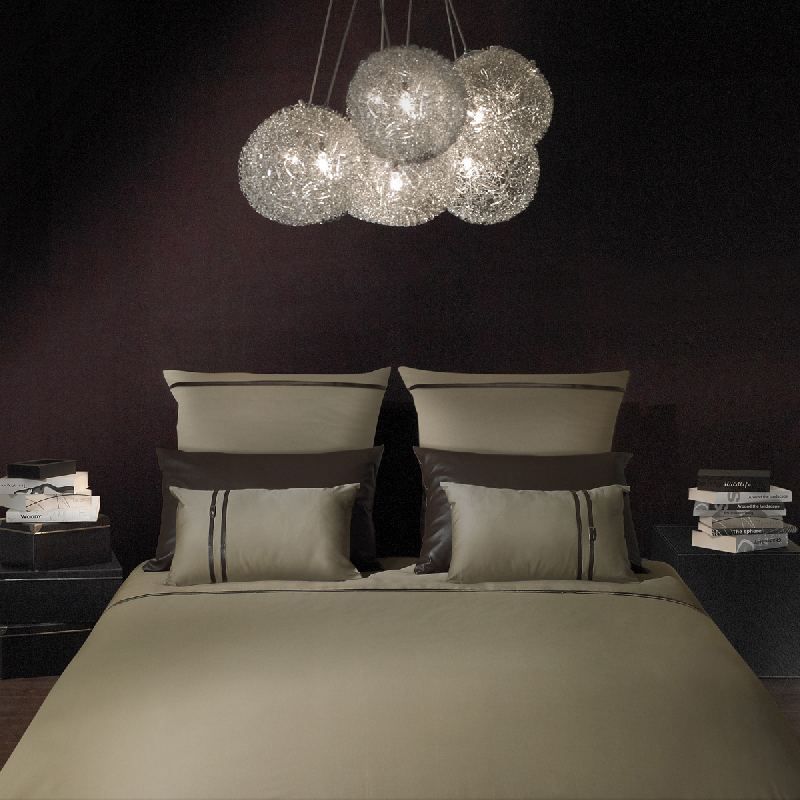 Housse de Couette satin Kim marron 200x200 - Liou