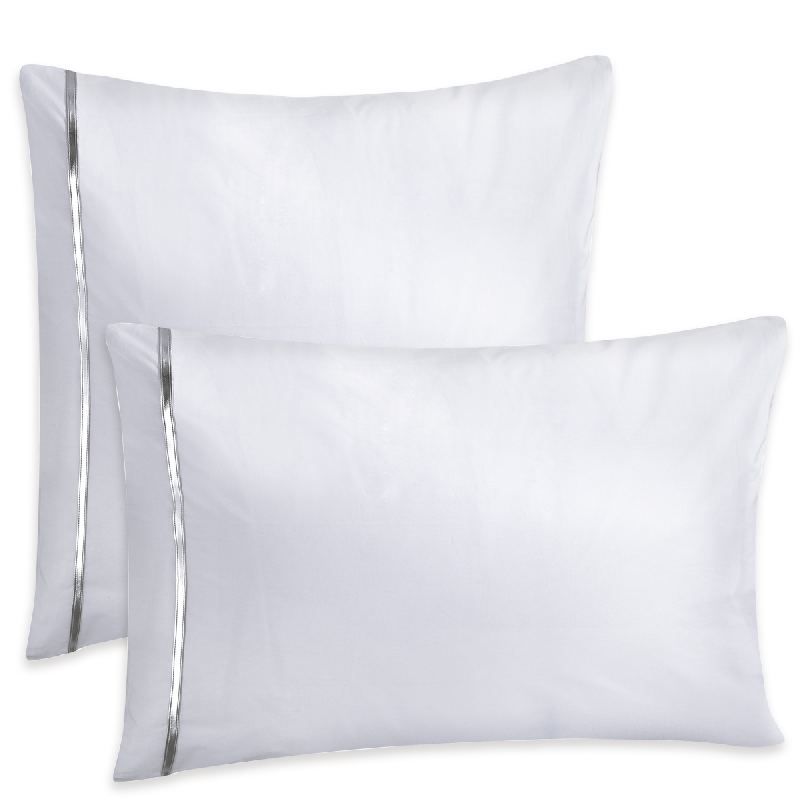 Taie d'oreiller Kim blanc percale 50x75 - Liou