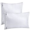 Taie d'oreiller Kim blanc percale 50x75