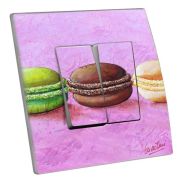 Interrupteur décoré 3 Macarons double - Decorupteur