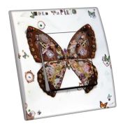 Interrupteur décoré Atelier Déco / Gold papillon poussoir - Decorupteur