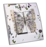 Interrupteur décoré Atelier Déco / Paradisiac papillon double - Decorupteur