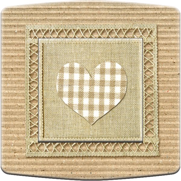 Interrupteur décoré Coeur de papier poussoir - Decorupteur