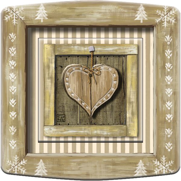 Interrupteur décoré Coeur esprit montagne simple - Decorupteur