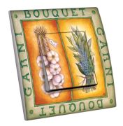 Interrupteur décoré Cuisine / Bouquet garni poussoir - Decorupteur