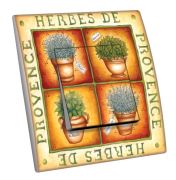 Interrupteur décoré Cuisine / Herbes de Provence poussoir - Decorupteur