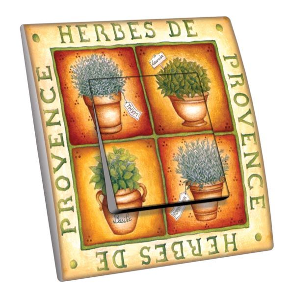 Interrupteur décoré Cuisine / Herbes de Provence simple - Decorupteur