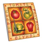 Interrupteur décoré Cuisine / Tomate poivron double - Decorupteur