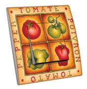 Interrupteur décoré Cuisine / Tomate poivron poussoir - Decorupteur