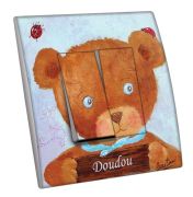 Interrupteur décoré Enfants / Doudou 2 double - Decorupteur