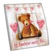 Interrupteur décoré Enfants / Le bonheur avec toi poussoir - Decorupteur