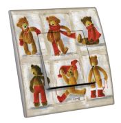 Interrupteur décoré Enfants / Ours de Noël poussoir - Decorupteur