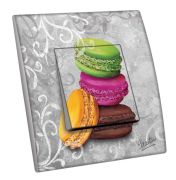 Interrupteur décoré Gourmandises / Macarons 10 poussoir - Decorupteur