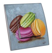 Interrupteur décoré Gourmandises / Macarons 12 simple - Decorupteur