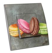 Interrupteur décoré Gourmandises / Macarons 3 simple - Decorupteur