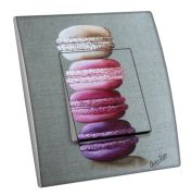 Interrupteur décoré Gourmandises / Macarons 7 simple - Decorupteur