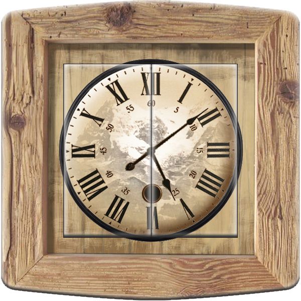 Interrupteur décoré Horloge double - Decorupteur