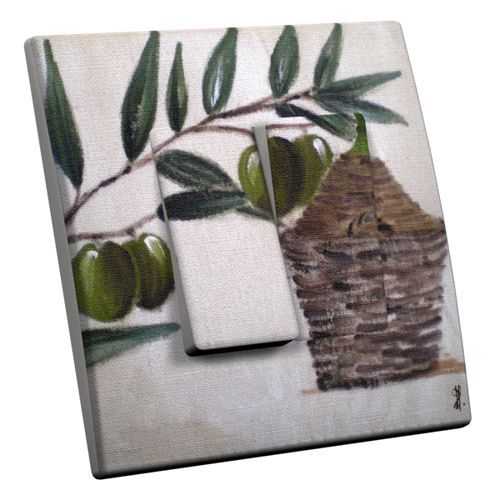 Interrupteur décoré Huile d'olive double - Decorupteur