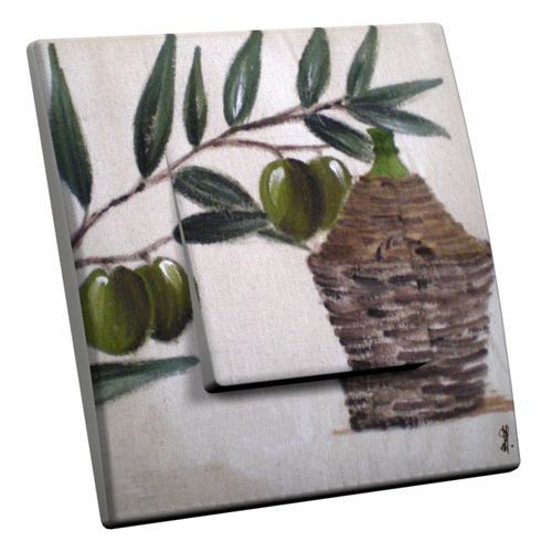 Interrupteur décoré Huile d'olive simple - Decorupteur