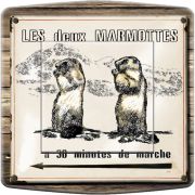 Interrupteur décoré Marmottes poussoir - Decorupteur