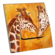 Interrupteur décoré Martini Girafes poussoir - Decorupteur
