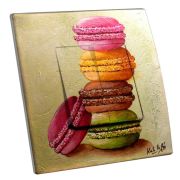 Interrupteur décoré Martini Macarons multi double - Decorupteur