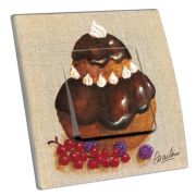Interrupteur décoré Martini Religieuse chocolat poussoir - Decorupteur