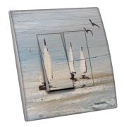Interrupteur décoré Mer / Voiliers 4 double - Decorupteur