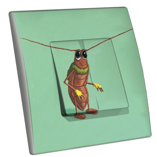Interrupteur décoré Miss Cricket double - Decorupteur