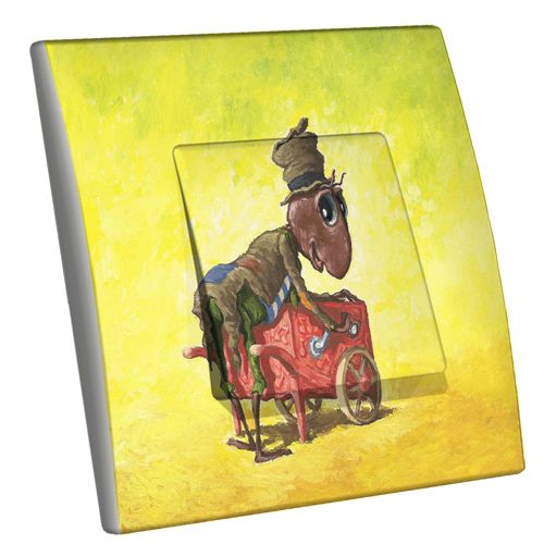 Interrupteur décoré Mister Cricket poussoir - Decorupteur