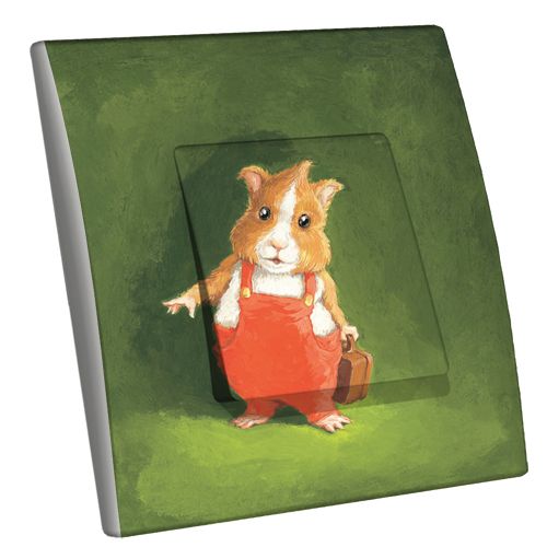 Interrupteur décoré Mister Hamster simple - Decorupteur