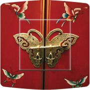 Interrupteur décoré Papillon Porte poussoir - Decorupteur