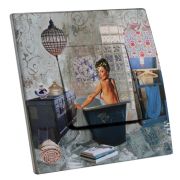 Interrupteur décoré Pin-up le bain double - Decorupteur