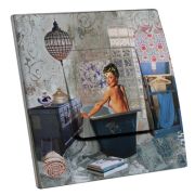 Interrupteur décoré Pin-up le bain simple - Decorupteur