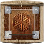 Interrupteur décoré Rosace bois simple - Decorupteur