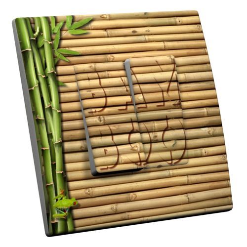 Interrupteur décoré Tiges bambou double - Decorupteur