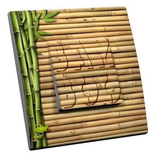 Interrupteur décoré Tiges bambou poussoir - Decorupteur