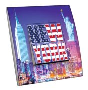 Interrupteur décoré Villes - Voyages / New York 3 simple - Decorupteur