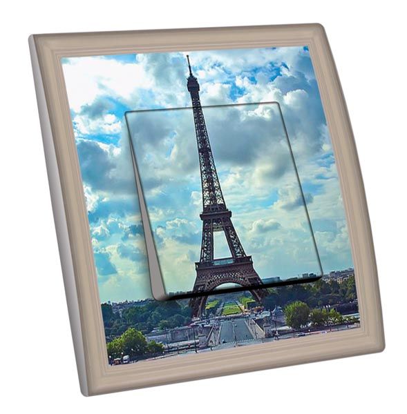 Interrupteur décoré Villes - Voyages / Tour Eiffel 2 simple - Decorupteur