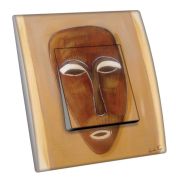 Interrupteur décoré Évasion / Masque africain poussoir - Decorupteur